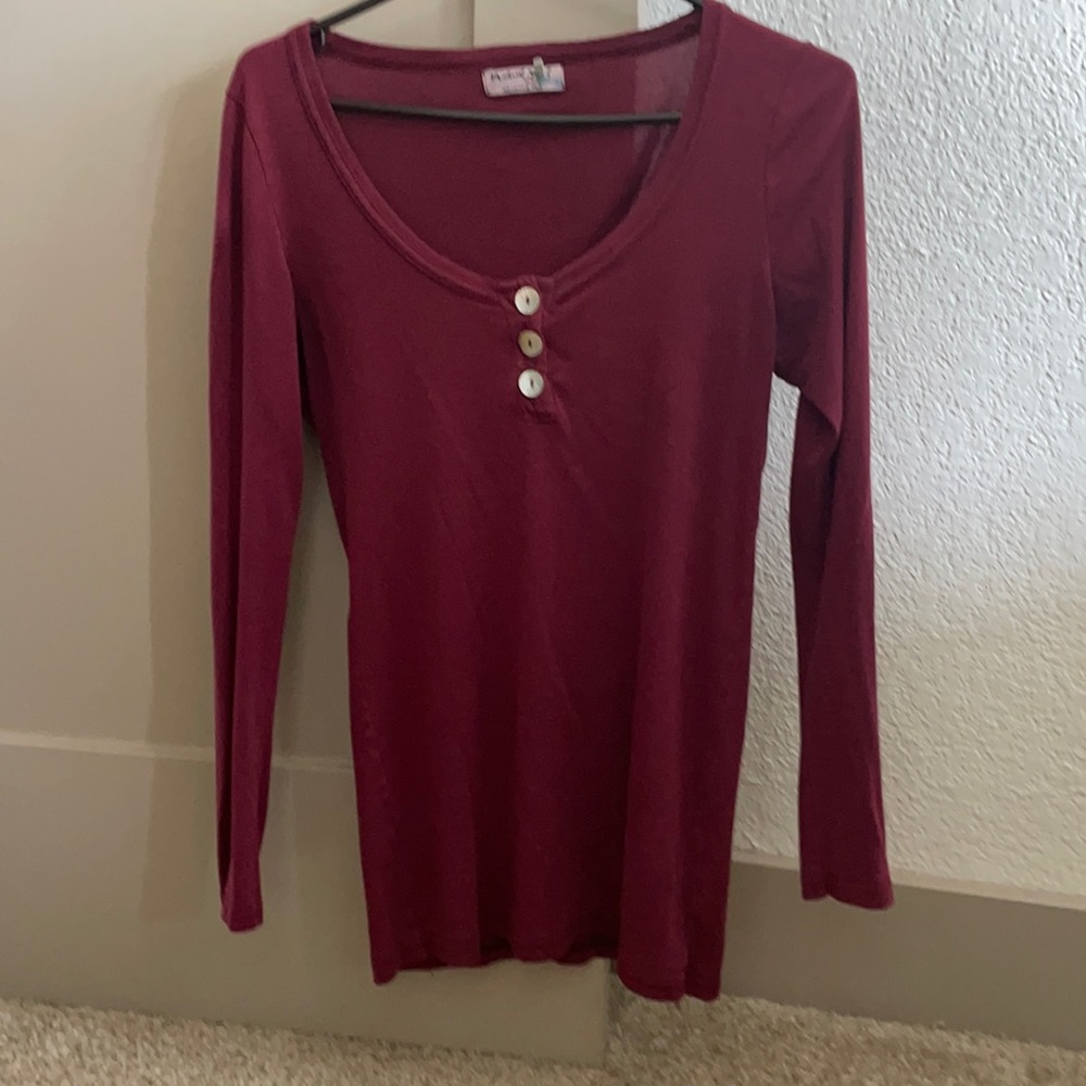 Michael Stars red long sleeve